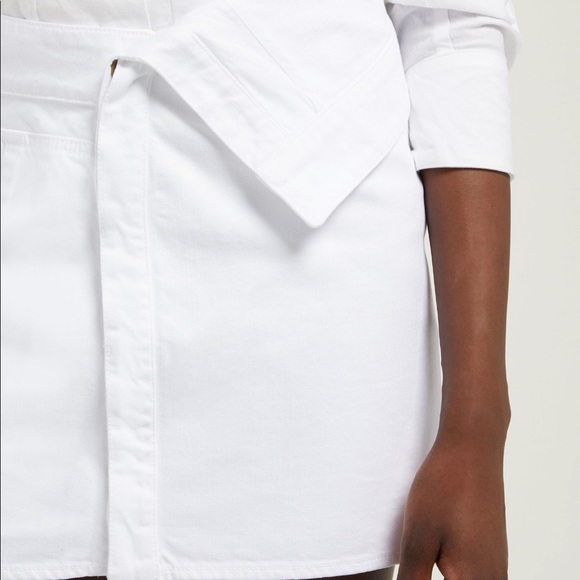 (SOLD) JACQUEMUS White Denim Mini Skirt - Picture 3 of 6